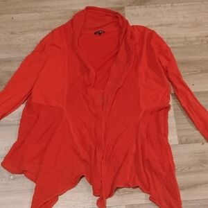 Women's Orange Drape Cardigan